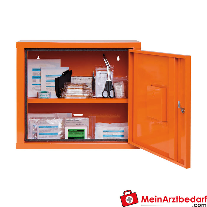 Armoire à pharmacie Söhngen JUNIORSAFE orange avec remplissage selon ÖNORM Z 1020 1