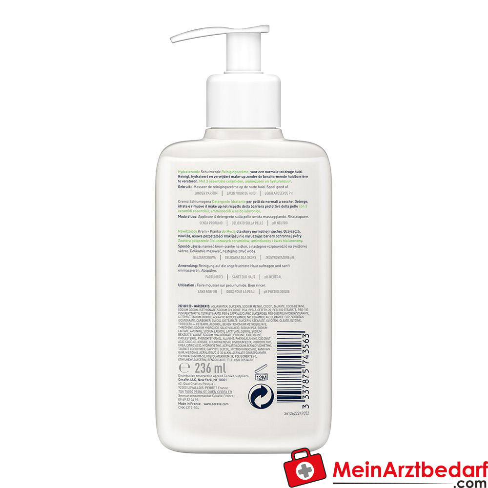 CeraVe Reinigung Creme-zu-Schaum, 236ml.