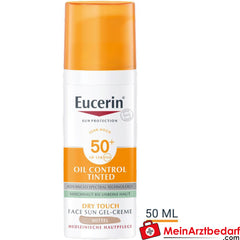 Eucerin® Oil Control Tinted Face Sun Gel-Creme mit LSF 50+ – für fettige und unreine Haut, 50ml.