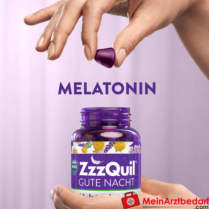 WICK ZzzQuil Bonne nuit avec mélatonine, 30 pces