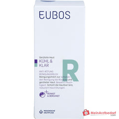 Eubos Kühl und Klar Anti-Rötung Reinigungsmilch Bisabolol / Jojobaöl / Hagebuttenkernöl / Pflaumenkernöl / Italienische Immortelle Reinigungsmilch, 150 ml.