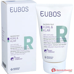 Eubos Kühl und Klar Anti-Rötung Reinigungsmilch Bisabolol / Jojobaöl / Hagebuttenkernöl / Pflaumenkernöl / Italienische Immortelle Reinigungsmilch, 150 ml.