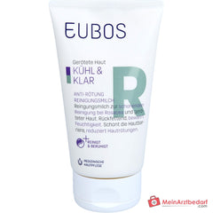 Eubos Kühl und Klar Anti-Rötung Reinigungsmilch Bisabolol / Jojobaöl / Hagebuttenkernöl / Pflaumenkernöl / Italienische Immortelle Reinigungsmilch, 150 ml.