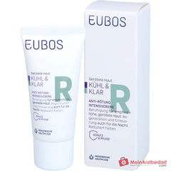 Eubos Kühl und Klar Anti-Rötung Intensivcreme Hydra Synol DOI / Mikrosilber / Italienische Immortelle Creme, 30 ml.