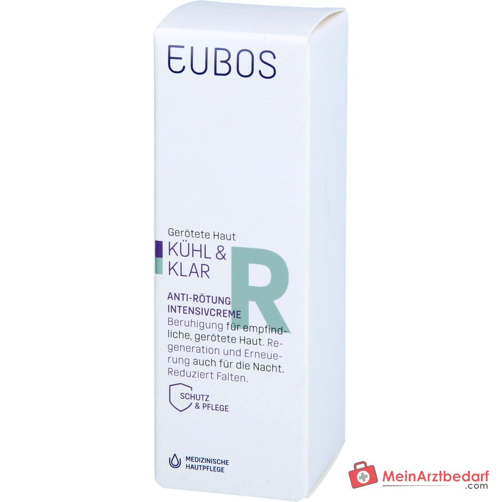 Eubos Kühl und Klar Anti-Rötung Intensivcreme Hydra Synol DOI / Mikrosilber / Italienische Immortelle Creme, 30 ml.