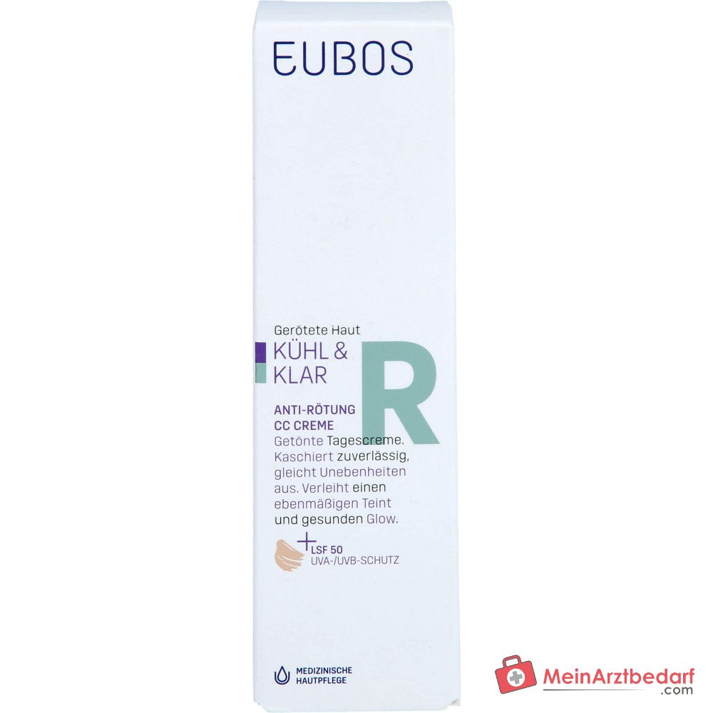 Eubos Kühl und Klar Anti-Rötung CC-Creme LSF 50, 30 ml.