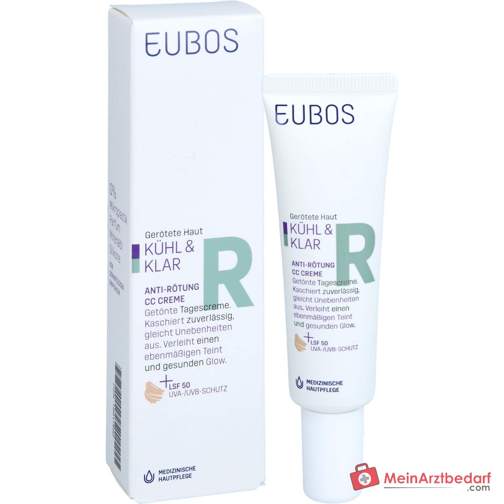 Eubos Kühl und Klar Anti-Rötung CC-Creme LSF 50, 30 ml.
