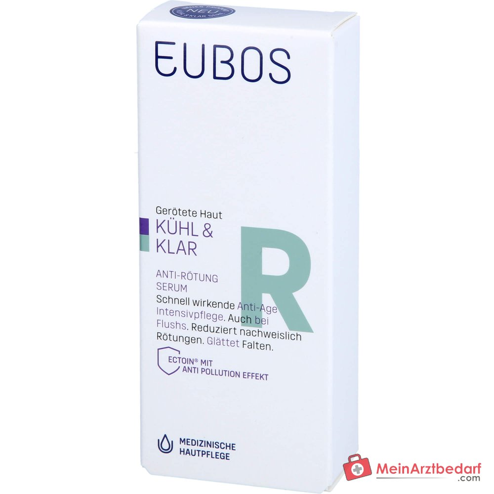 Eubos Kühl und Klar Anti-Rötung Serum Ectoin / Panthenol / Helichrysum Italicum Extrakt Konzentrat, 30 ml.