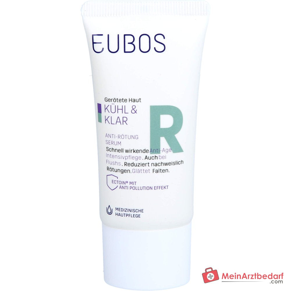 Eubos Kühl und Klar Anti-Rötung Serum Ectoin / Panthenol / Helichrysum Italicum Extrakt Konzentrat, 30 ml.