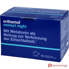Orthomol Nemuri night Heissgetraenk-Granulat mit Melatonin, 15 x 10 g.