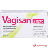 Vagisan sept Vaginalzäpfchen mit Povidon-Iod, 10 St..