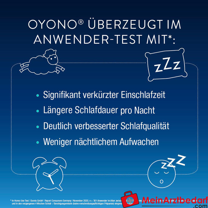 OYONO® Nacht mit 1mg Melatonin, Baldrian und Zitronenmelisse