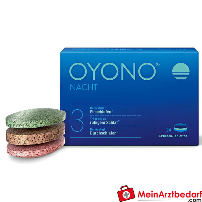 OYONO® Night com 1 mg de melatonina, valeriana e erva-cidreira