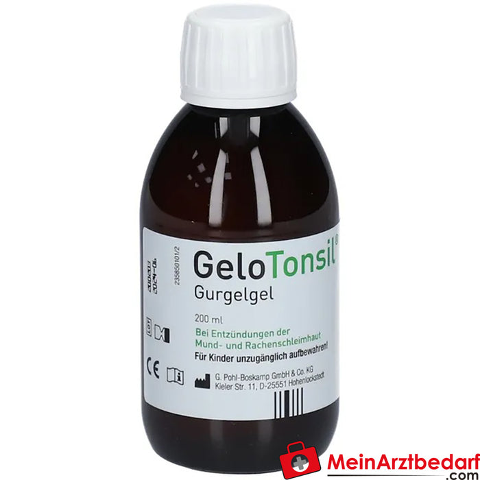 Płyn do płukania GeloTonsil łagodzi ból gardła i trudności w przełykaniu.