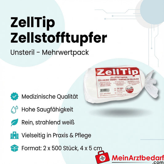 Servoprax Zelltip Zellstofftupfer unsteril Mehrwertpack