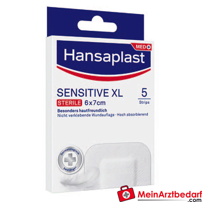 Hansaplast Sensitive XL maten, 5 strips
