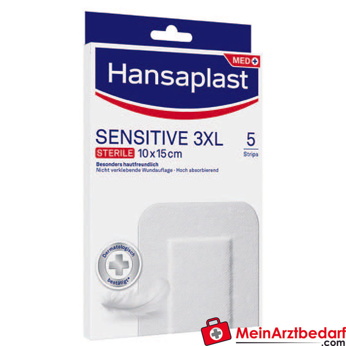 Hansaplast Sensitive XL sizes, 5 strips
