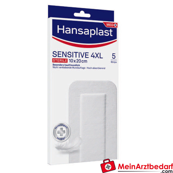 Hansaplast Sensitive XL sizes, 5 strips
