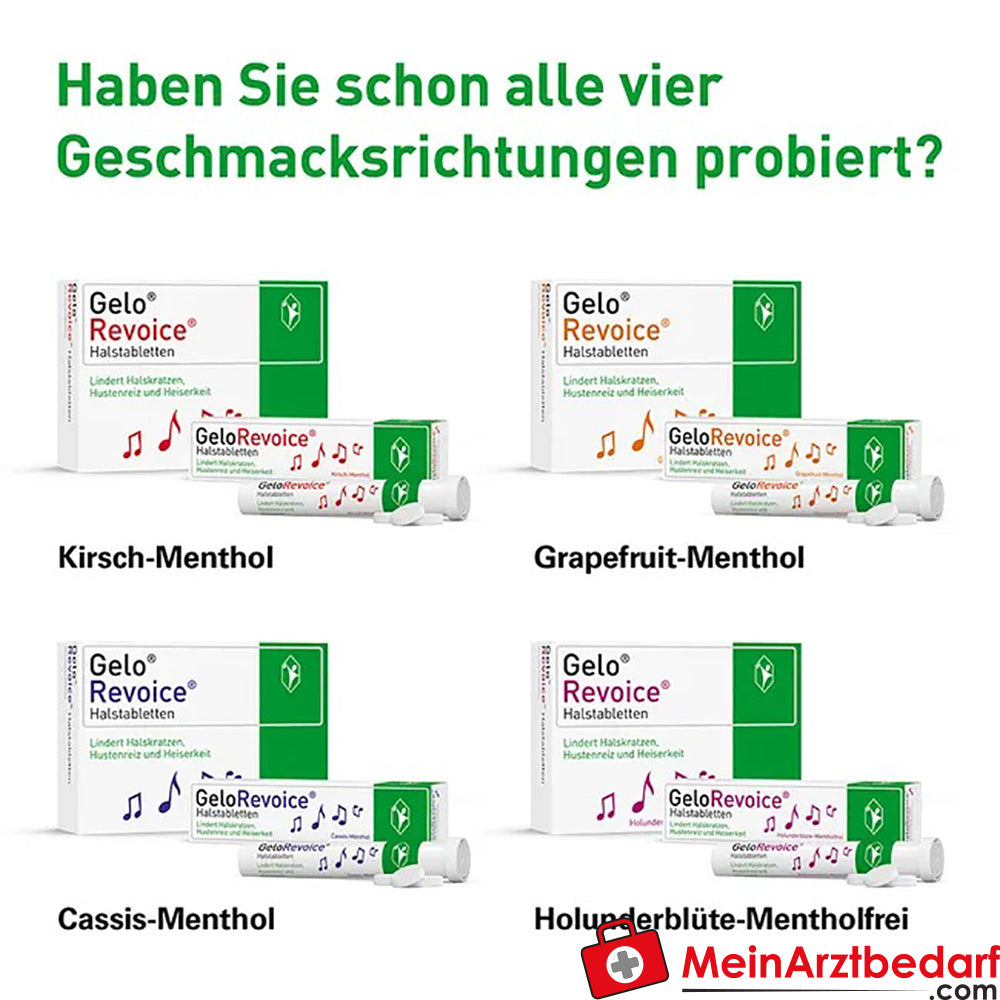 GeloRevoice Halstabletten Kirsch-Menthol bei Heiserkeit & Stimmverlust, 20 St..