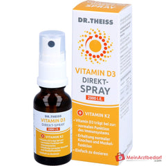 Dr. Theiss Vitamin D3 Direkt-Spray Cholecalciferol / Menachinon Mundspray, 20 ml.