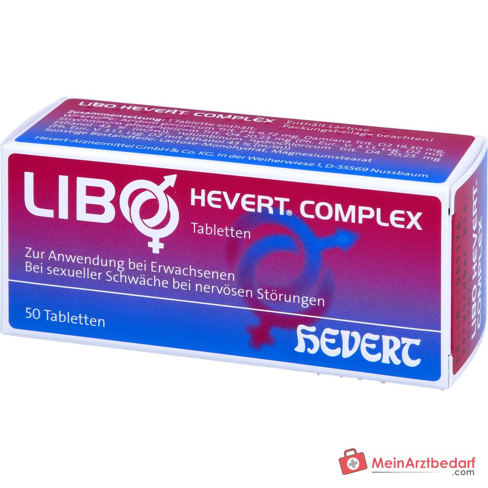 Hevert Libo Complex comprimés homéopathiques avec Acidum picrinicum et Damiana 100 pièces.