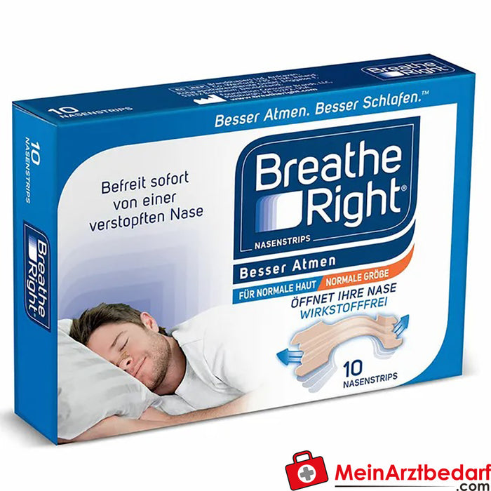 Better Breathe Breathe Right Burun Flasterleri Bej Normal, 10 adet.