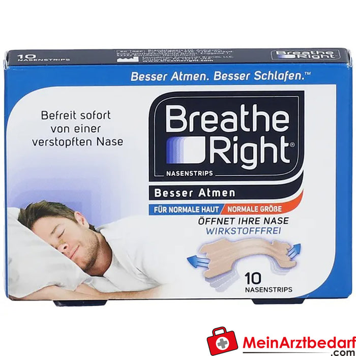 Better Breathe Breathe Right Nose Plasters Beige Normal, 10 pcs.