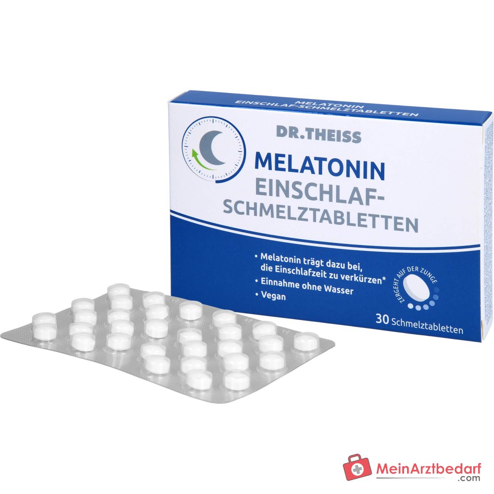 Dr. Theiss Melatonin Einschlaf-Schmelztabletten mit Melatonin, 30 St..