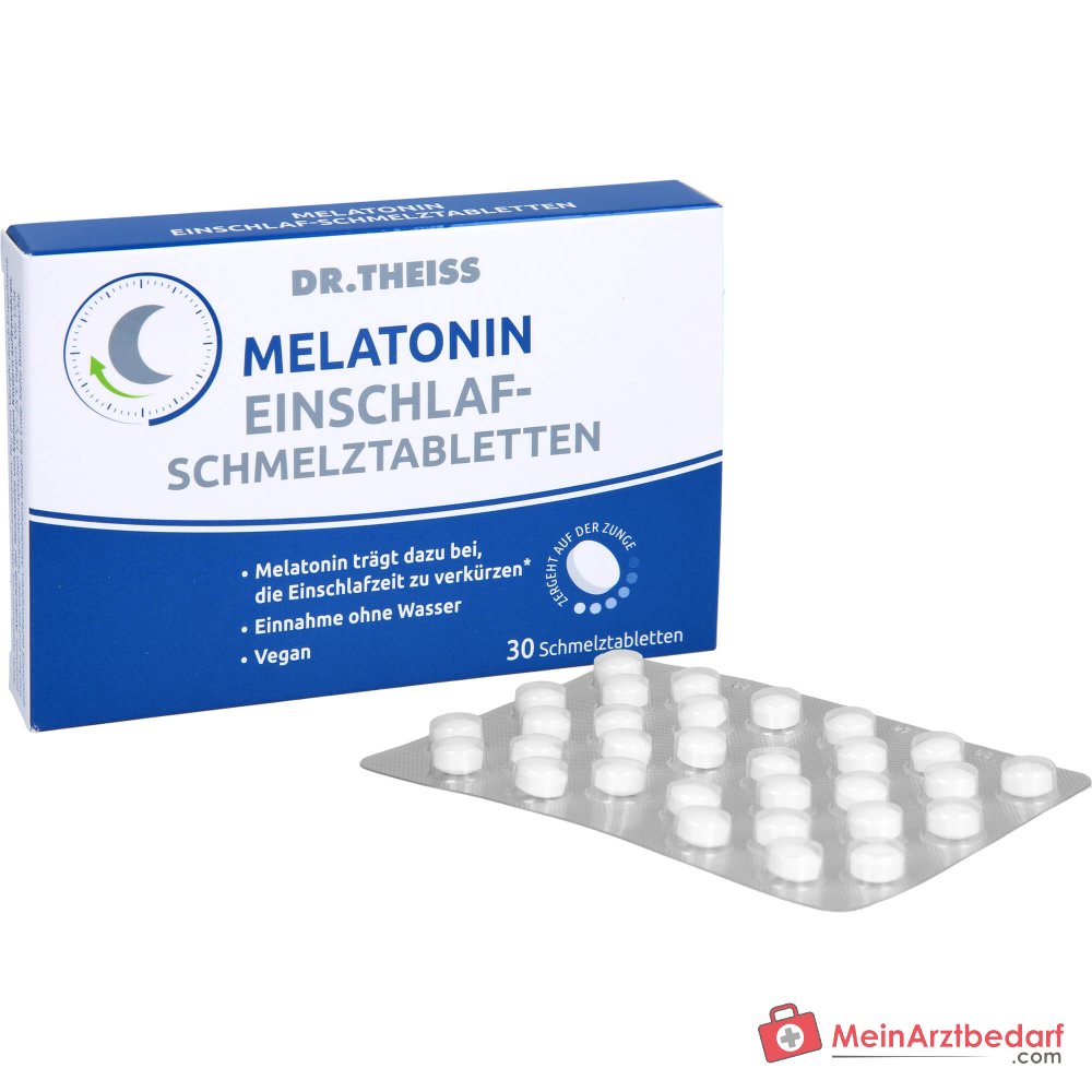 Dr. Theiss Melatonin Einschlaf-Schmelztabletten mit Melatonin, 30 St..