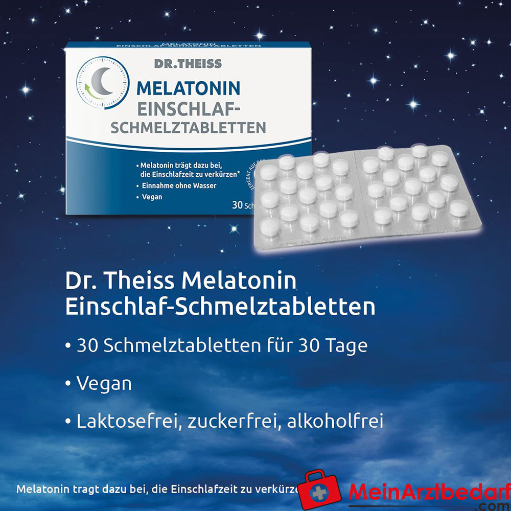 Dr. Theiss Melatonin Einschlaf-Schmelztabletten, 30 St..