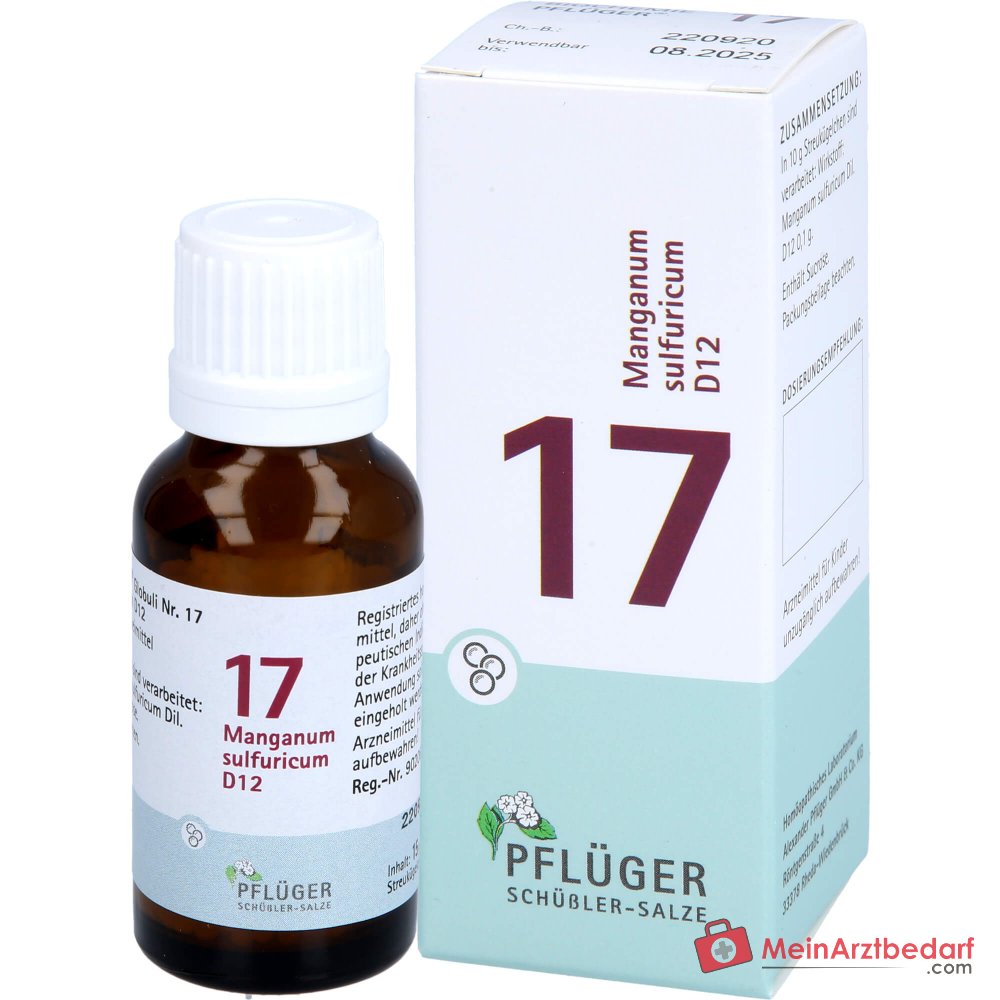 Pflüger Biochemie Globuli Nr. 17 Manganum sulfuricum D12 korrels, 15 g