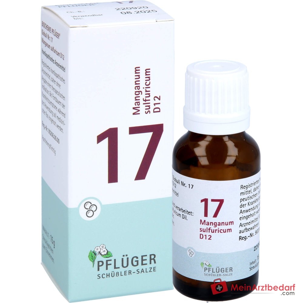 Pflüger Biochemie Globuli Nr. 17 Manganum sulfuricum D12 korrels, 15 g