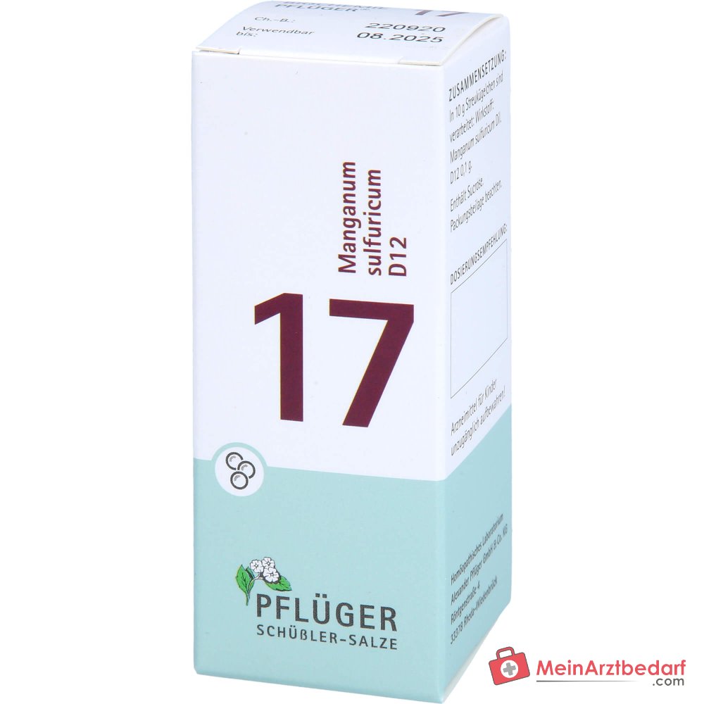 Pflüger Biochemie Globuli Nr. 17 Manganum sulfuricum D12 korrels, 15 g