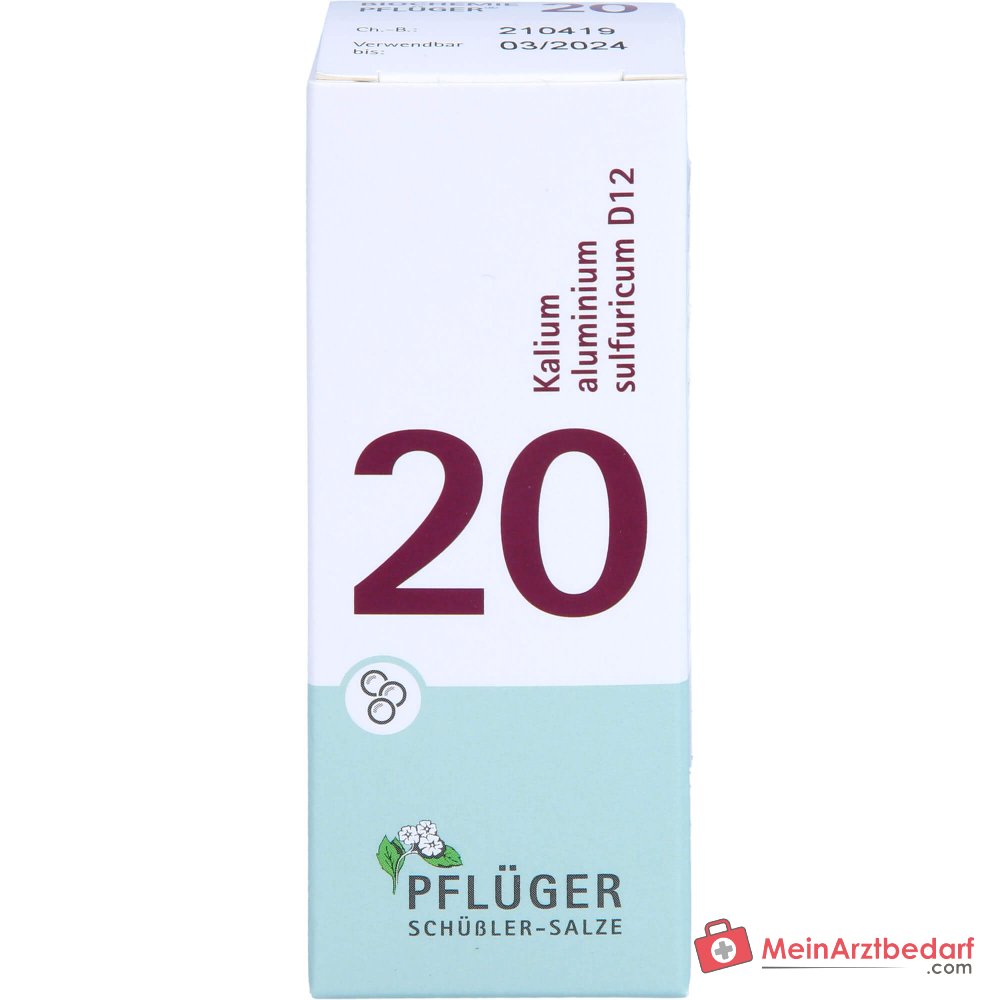 Biochemie Pflüger Globuli n° 20 Kalium aluminium sulfuricum D12, granules de 15 g