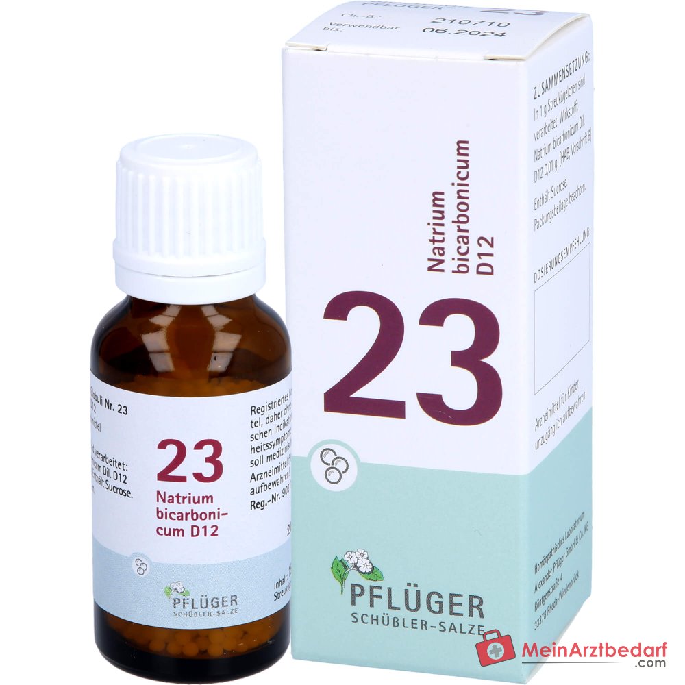 Pflüger Biochemie Globuli Nr. 23 Natrium bicarbonicum D12 Globuli, 15 g
