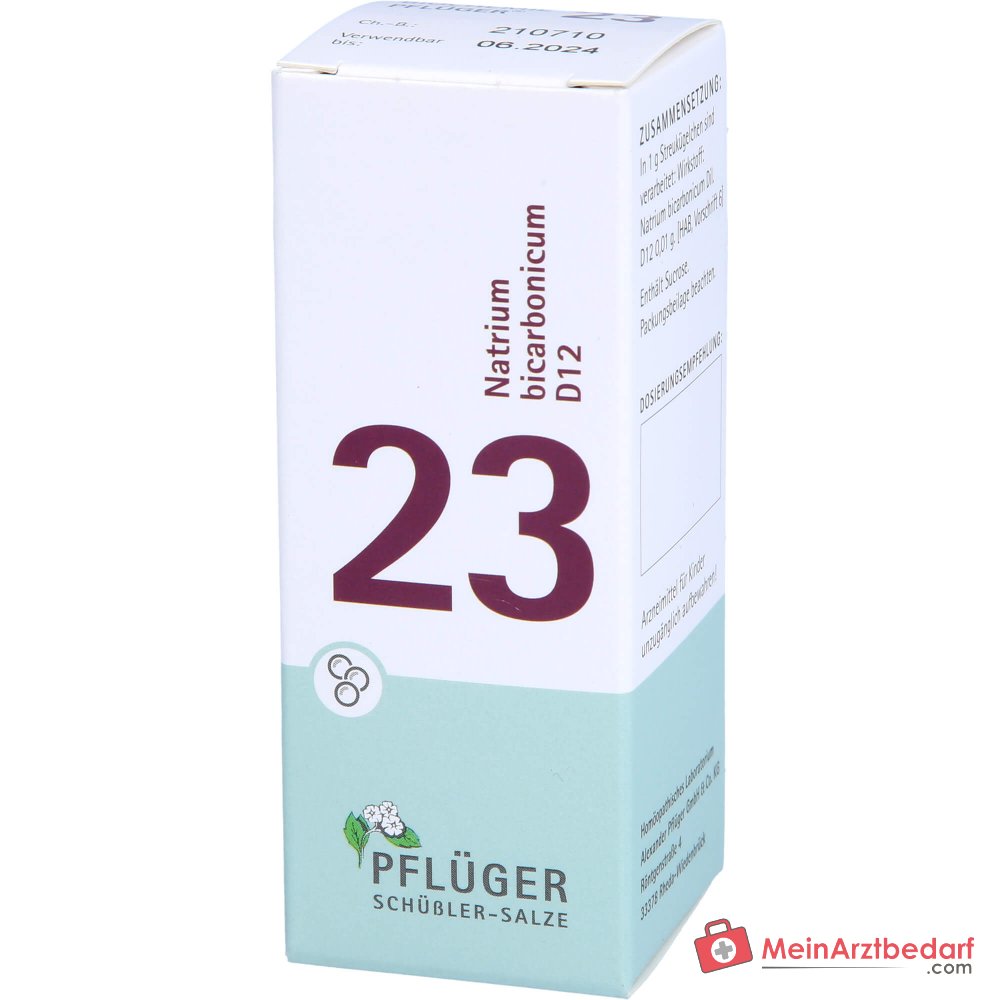 Pflüger Biochemie Globuli Nr. 23 Natrium bicarbonicum D12 Globuli, 15 g