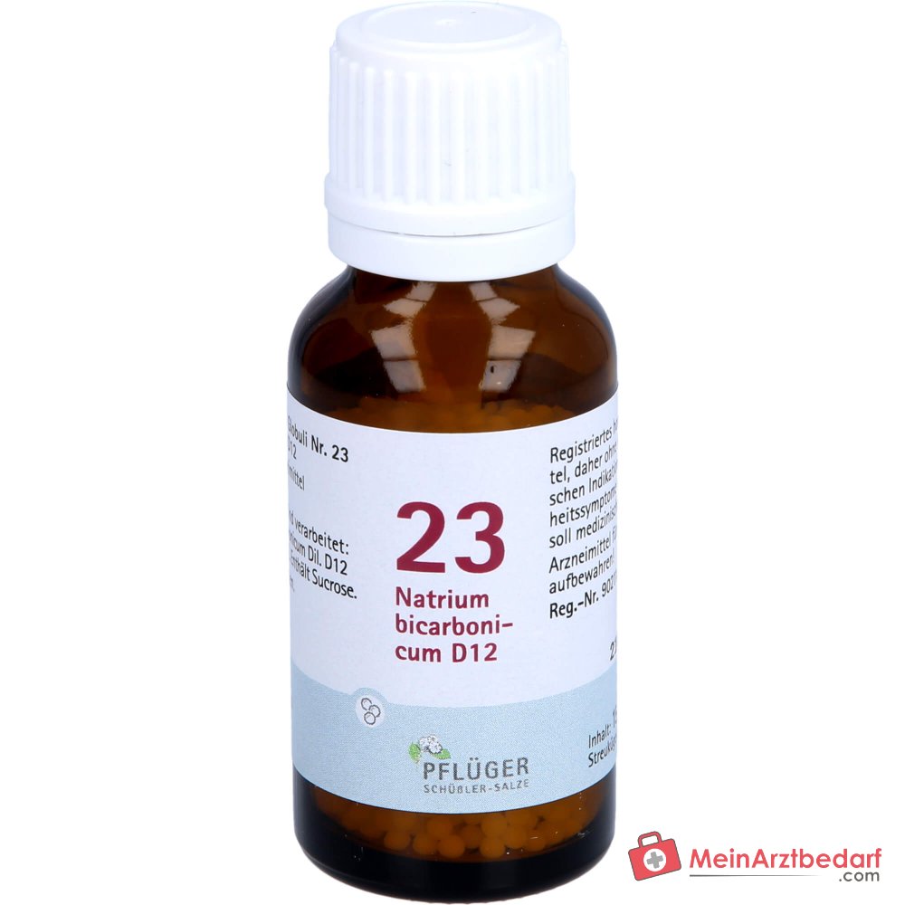 Pflüger Biochemie Globuli Nr. 23 Natrium bicarbonicum D12 Globuli, 15 g