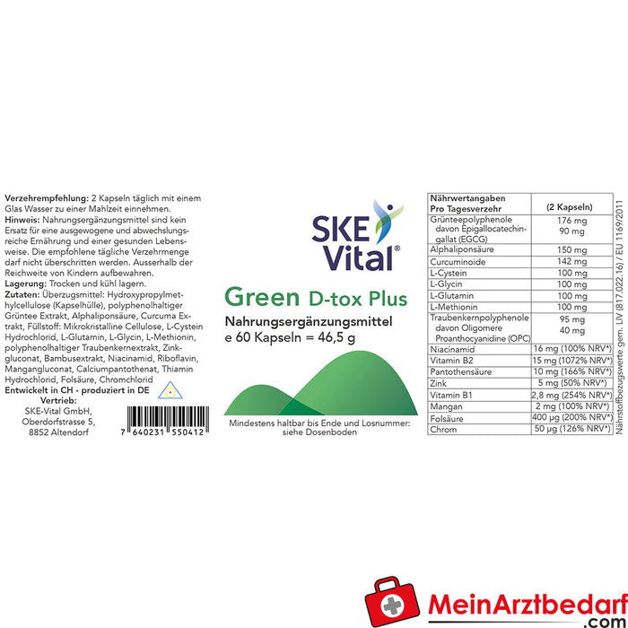 SKE Vital Green D-tox Plus 60 capsules