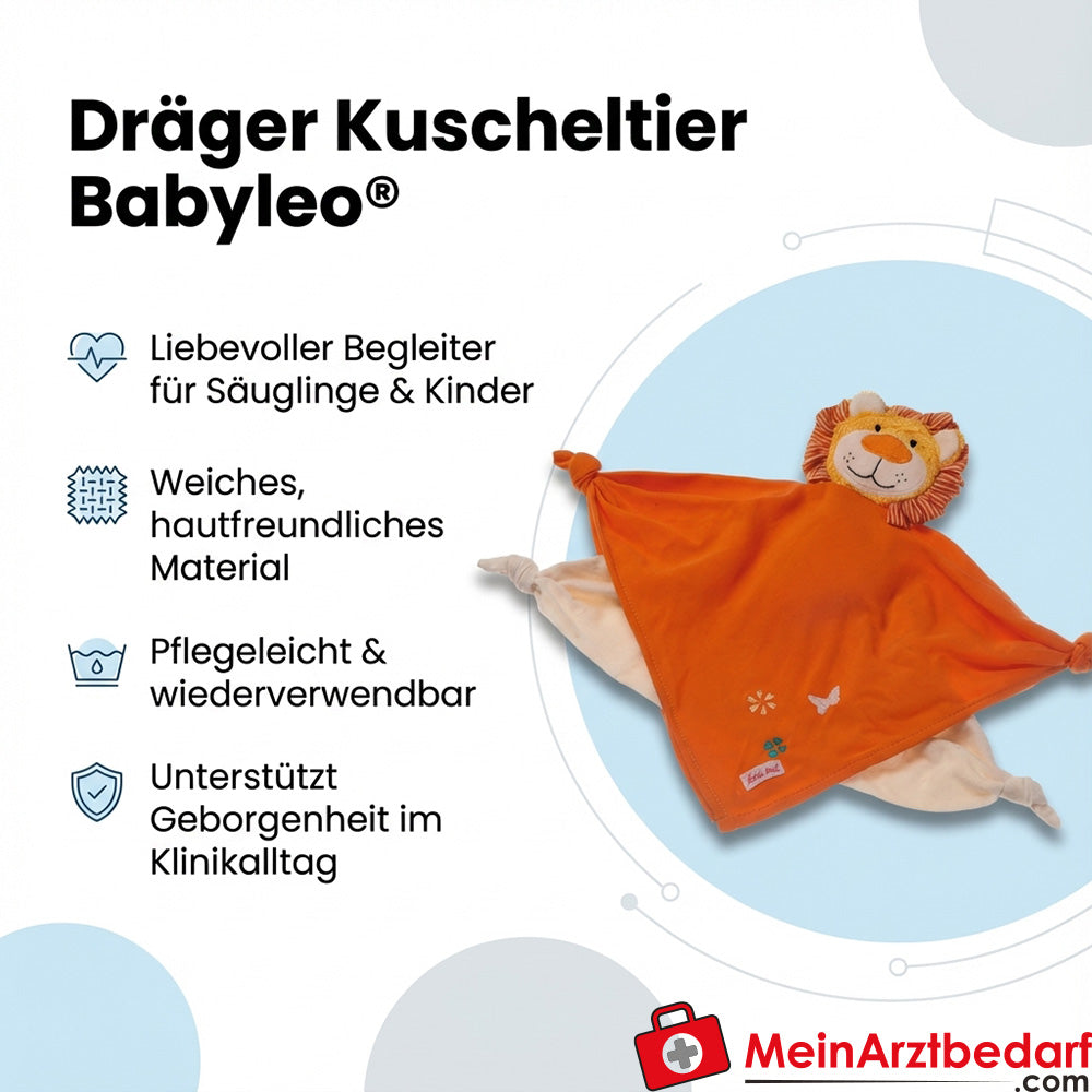 Dräger peluche Babyleo león naranja suave agradable a la piel lavable para bebés y niños