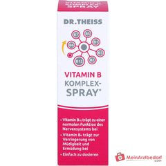 Dr. Theiss Vitamin B Komplex-Spray Thiamin / Riboflavin / Niacin / Pantothensäure / Pyridoxin / Biotin / Cobalamin Mundspray, 30 ml.