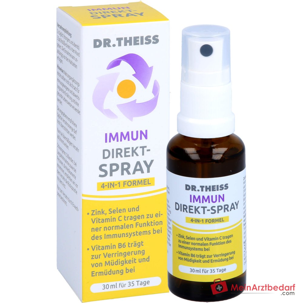Dr. Theiss Immun Direkt-Spray Vitamin B6 / Vitamin C / Selen / Zink Mundspray, 30 ml.