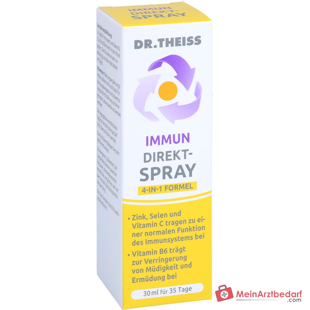 Dr. Theiss Immun Direkt-Spray Vitamin B6 / Vitamin C / Selen / Zink Mundspray, 30 ml.