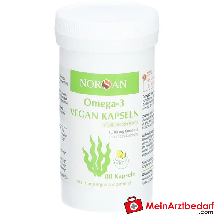 NORSAN Omega-3 Vegan Huile d'Algues Capsules, 80 pcs.