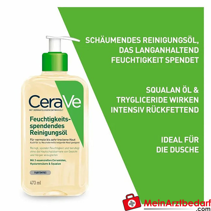 CeraVe Olio detergente idratante: schiuma detergente delicata per pelli da normali a molto secche