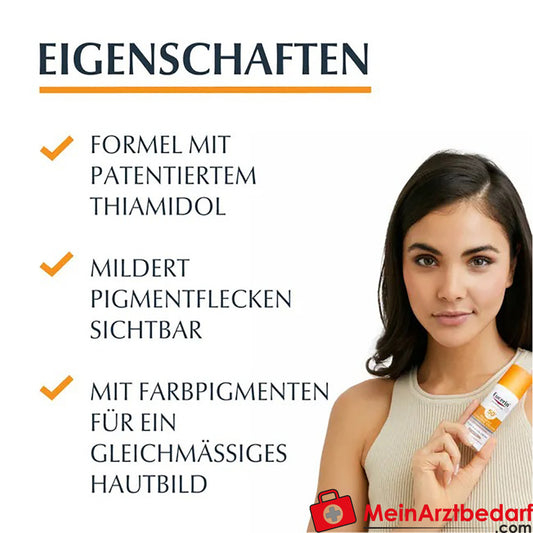 Eucerin® Pigment Control Tinted Face Sun Gel-Creme LSF 50+ – Getönter Sonnenschutz gegen Pigmentflecken, 50ml.