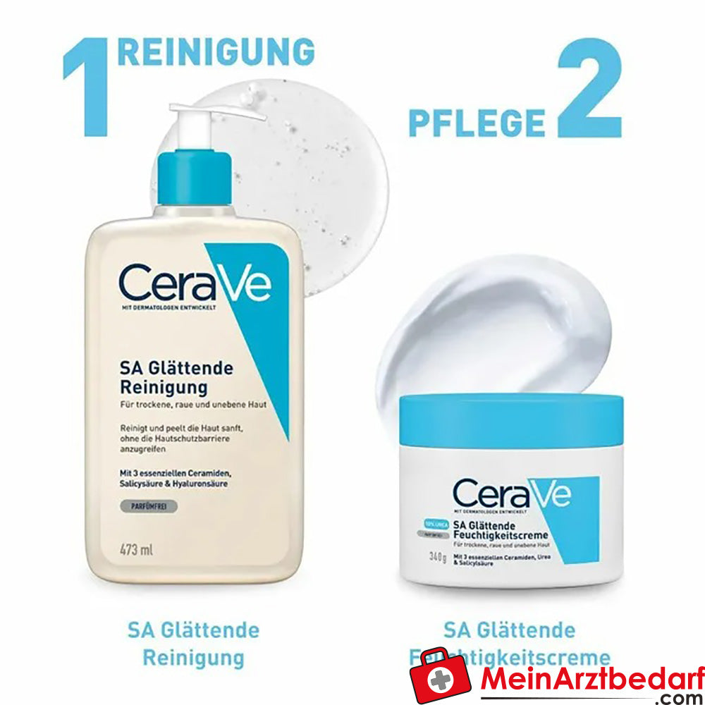CeraVe SA Glättende Reinigung: Für trockene, raue und unebene Haut, 473ml.