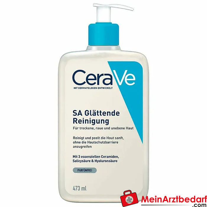 CeraVe SA Leite de limpeza suavizante: Para pele seca, áspera e irregular, 473ml
