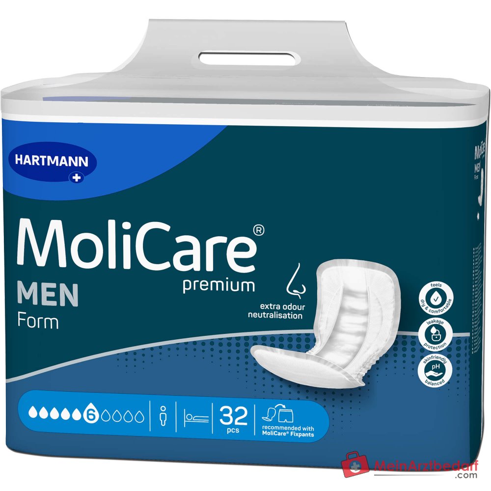 MoliCare Premium Form 6 Tropfen MEN Extra Plus Vorlage 69 x 31 cm 32 Stück