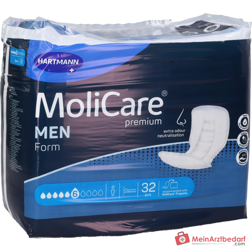 MoliCare Premium Form 6 Tropfen MEN Extra Plus Vorlage 69 x 31 cm 32 Stück