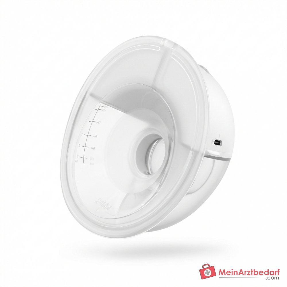 Momcozy M5 Tragbare Milchpumpe elektrisch 230g, 3 Modi & 9 Saugstufen, 105° Flanschwinkel, Mikrovibration, freihändig, 24 mm Flansch, 2er Set